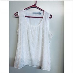 White lace tank!